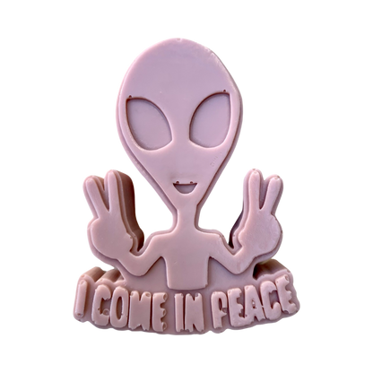 3D Large Alien  "I Come in Peace" Soap