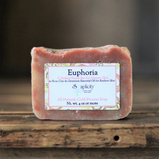 Euphoria Natural Facial Soap Bar for Mature Skin | Handmade Face Cleanser