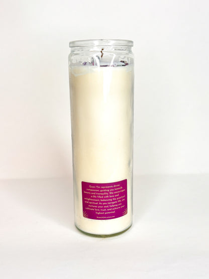 Quan Yin Crystal Altar Candle