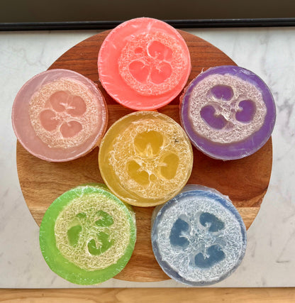 Loofah Soap Bar – Sunkissed Plum | Exfoliating Vegan Soap