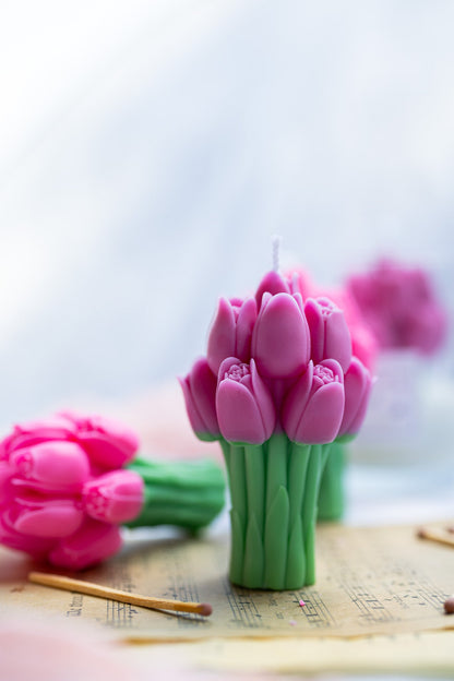 Tulip Scented Candle – Fresh Floral Soy Wax Candle