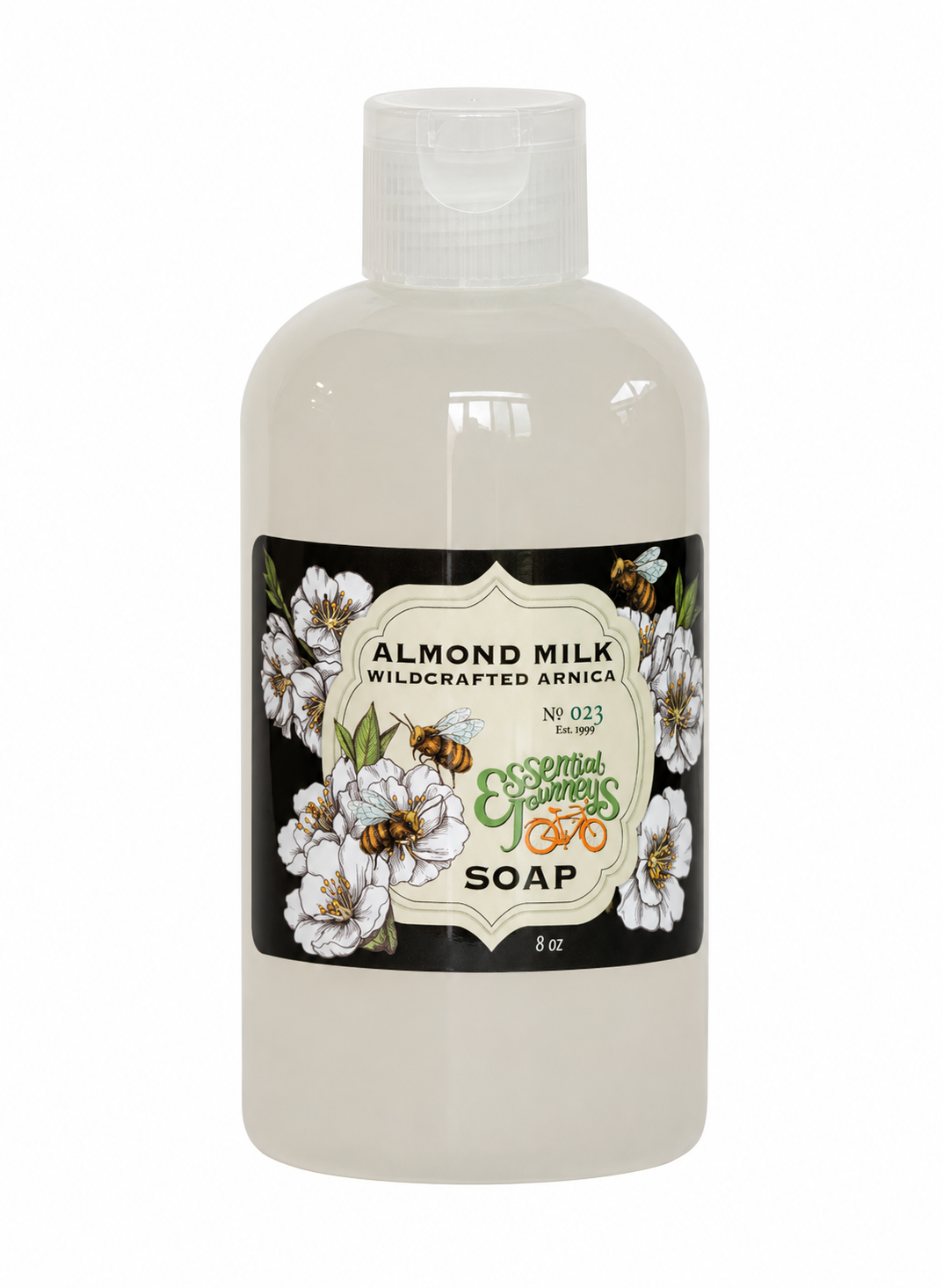 ALMOND MILK with WILDCRAFTED ARNICA Liquid Hand & Body Soap 8 oz.