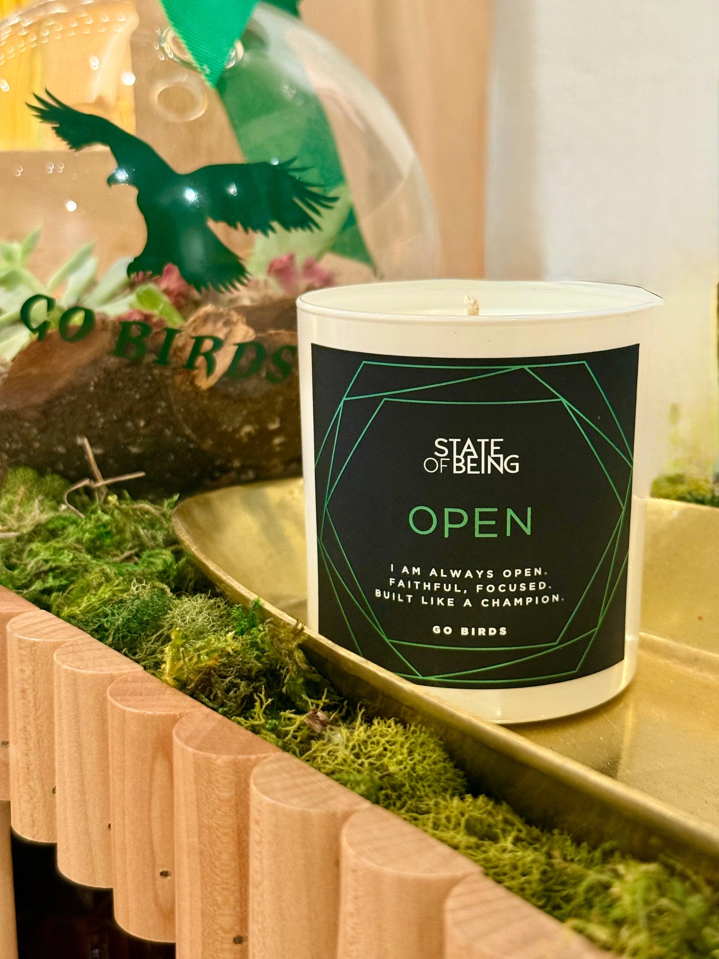 Go Birds Affirmation Candle | Eagles Gift | Patchouli & Eucalyptus