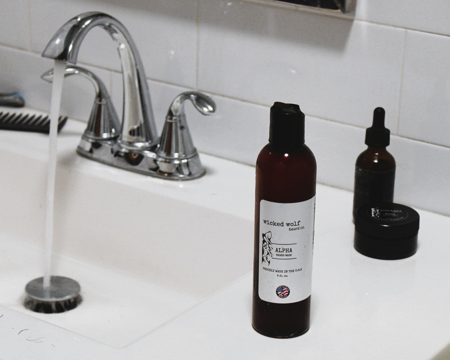 Wicked Wolf Alpha Beard Wash | Deep Cleaning Beard Wash with Tobacco & Vanilla