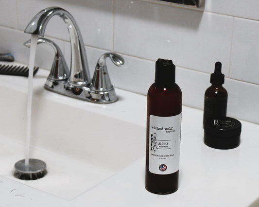 Wicked Wolf Alpha Beard Wash | Deep Cleaning Beard Wash with Tobacco & Vanilla