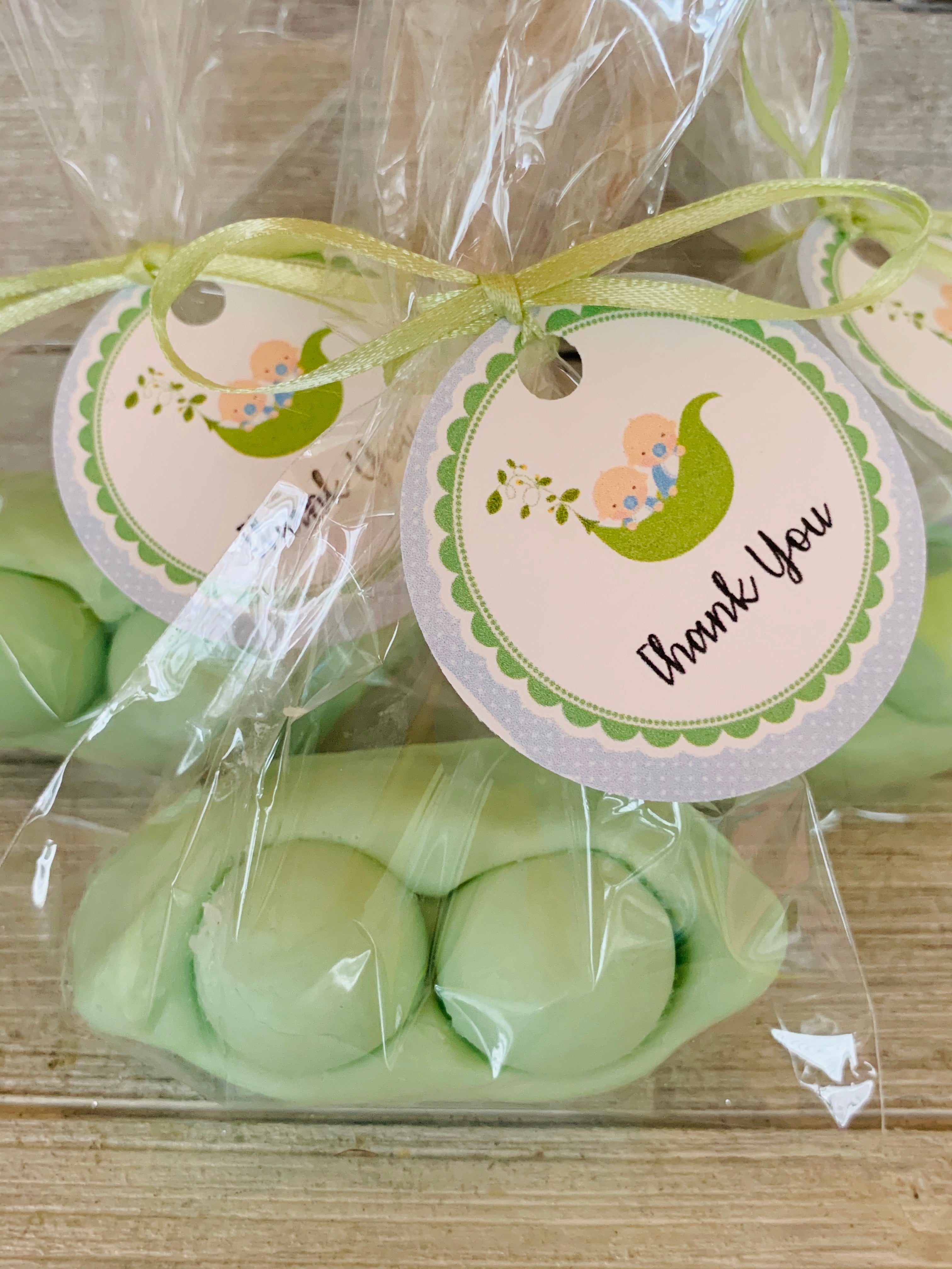 10 Peas in a Pod Soap Party Favors for twin boys