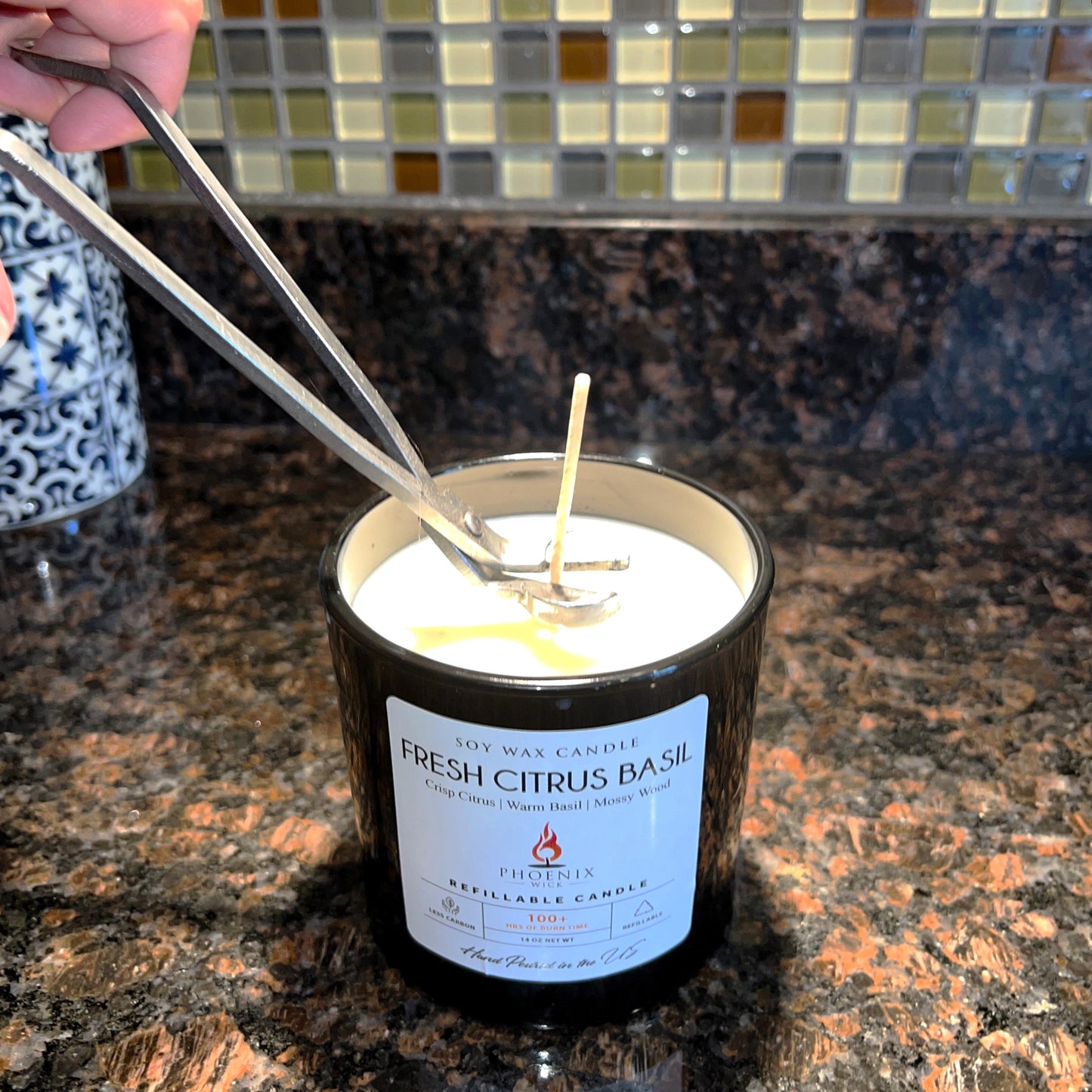 Fresh Citrus Basil - Candle-Making Kit + Jar