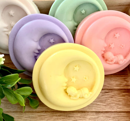 10 Baby Cradled in Moon Soap Favors For A Girl