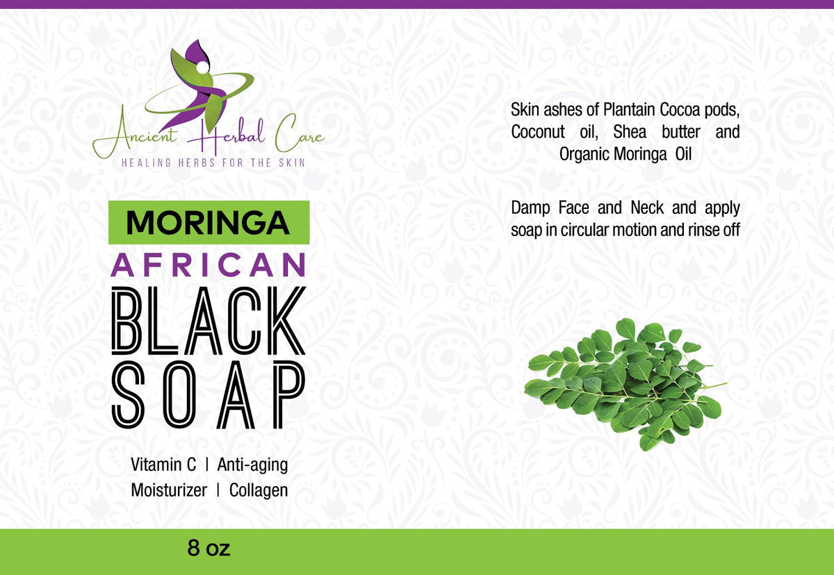 Organic Moringa African Black Soap - liquid formula