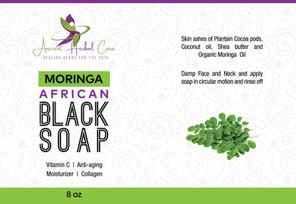 Organic Moringa African Black Soap - liquid formula