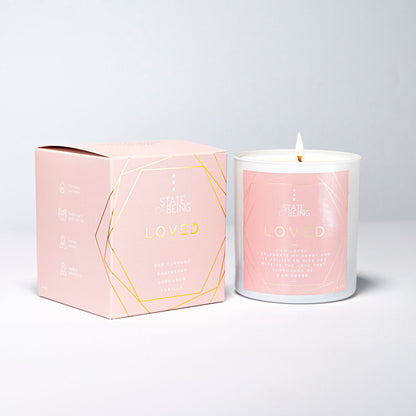 Loved Affirmation Candle | Vanilla & Raspberry