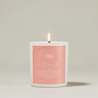 Loved Affirmation Candle | Vanilla & Raspberry
