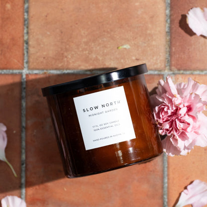 Midnight Garden (Lavender + Rosemary + Geranium) - Signature 3-Wick Candle