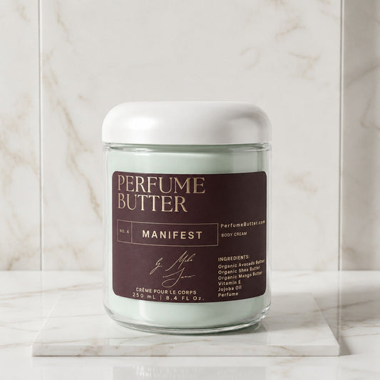 MANIFEST – The Luxury Body Butter Perfume | Jasmine, Oud & Sandalwood Floral-Woody Fragrance | Deep Hydrating Skin Moisturizer | Warm Elegant Scent | Perfume Butter