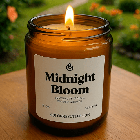 Midnight Bloom - The Luxury Floral Scented Candle for Home Decor, Relaxation & Romantic Atmosphere | Cologne Butter