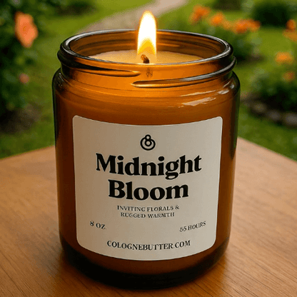 Midnight Bloom - The Luxury Floral Scented Candle for Home Decor, Relaxation & Romantic Atmosphere | Cologne Butter