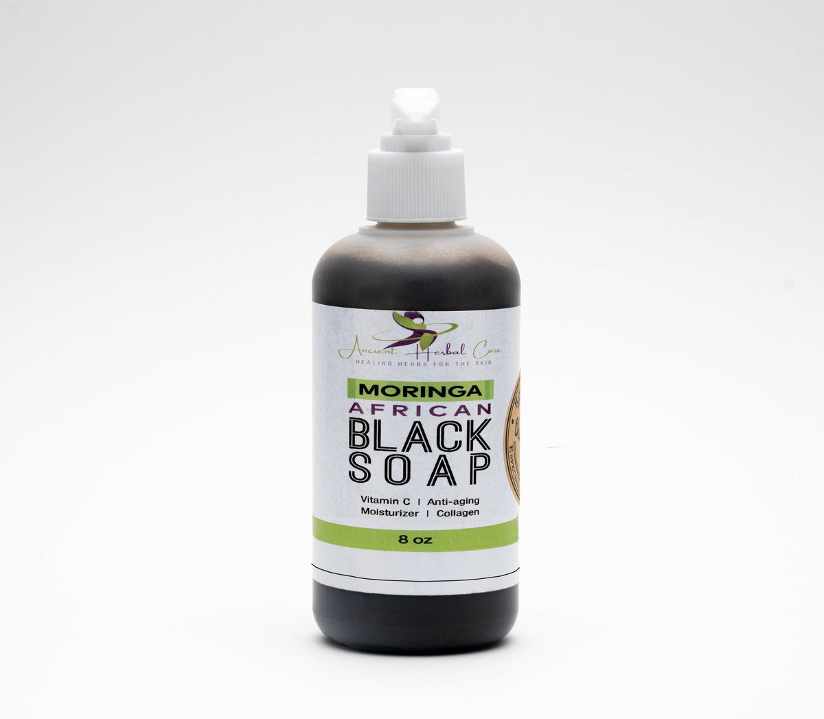 Organic Moringa African Black Soap - liquid formula