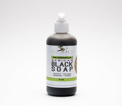 Organic Moringa African Black Soap - liquid formula