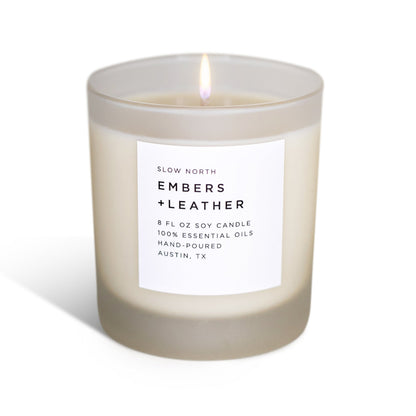 Embers + Leather - Signature Candle (Vetiver + Cedar + Patchouli)