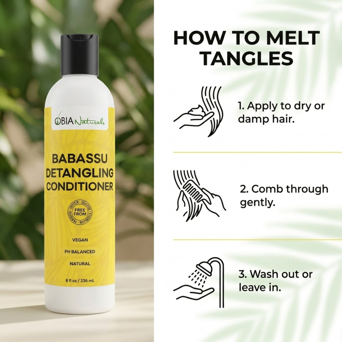 Babassu Detangling Conditioner — Slip Detangler for Curls