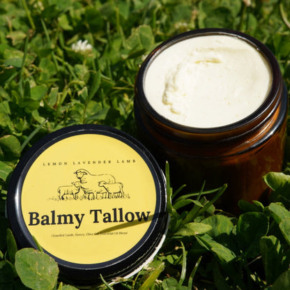 4 oz. Lemon Lavender Tallow Balm | Calming Natural Moisturizer | Balmy Tallow