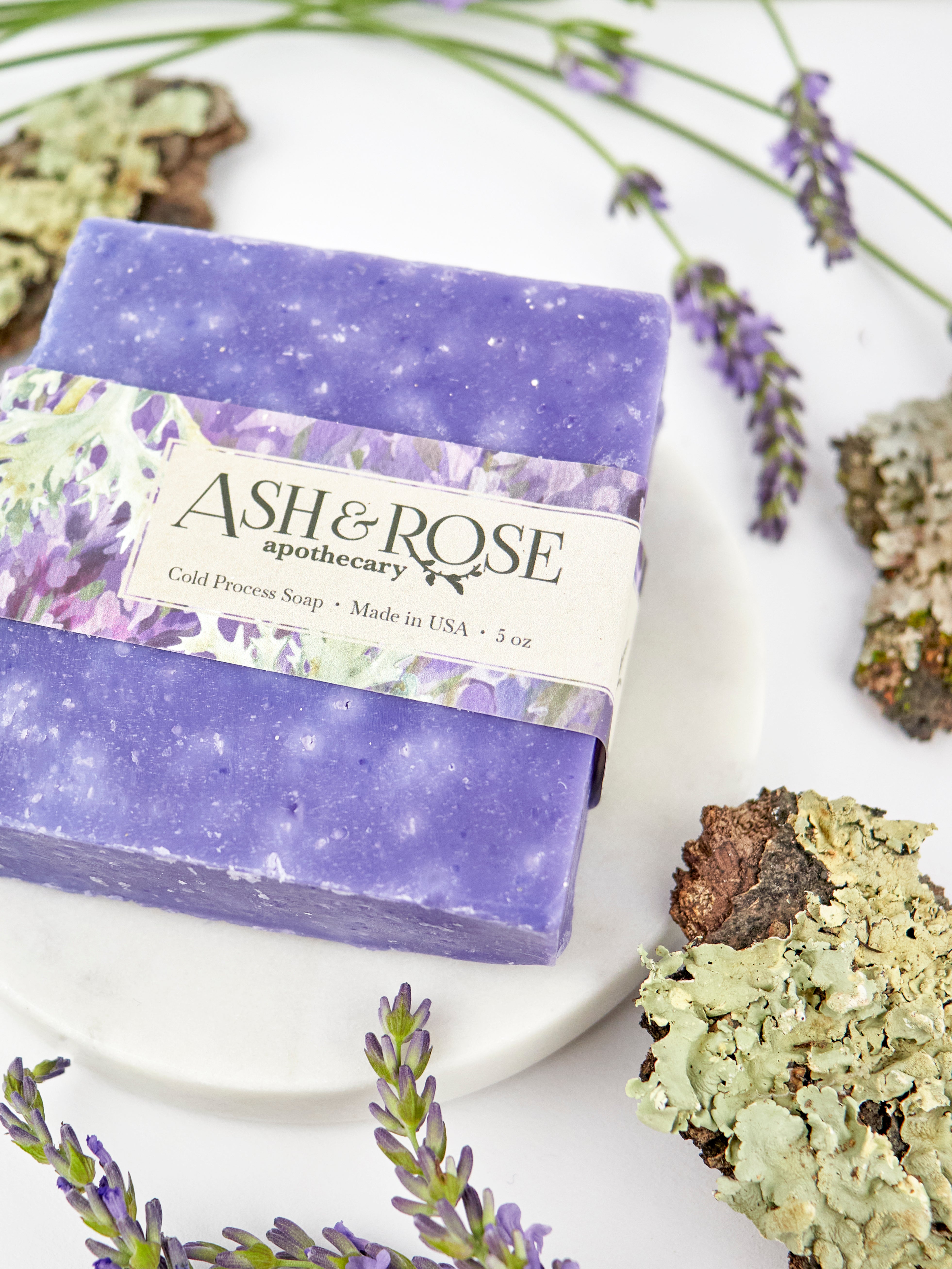Lavender Oak Moss Soap Scrub Bar