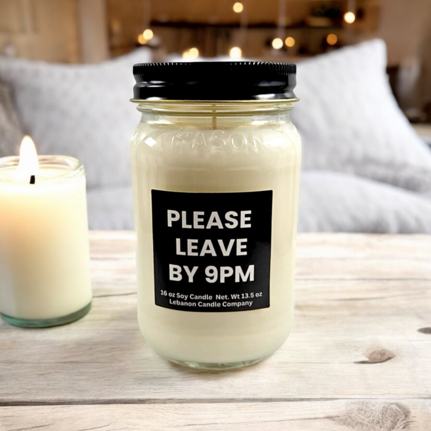 Please Leave By 9pm Funny Candle