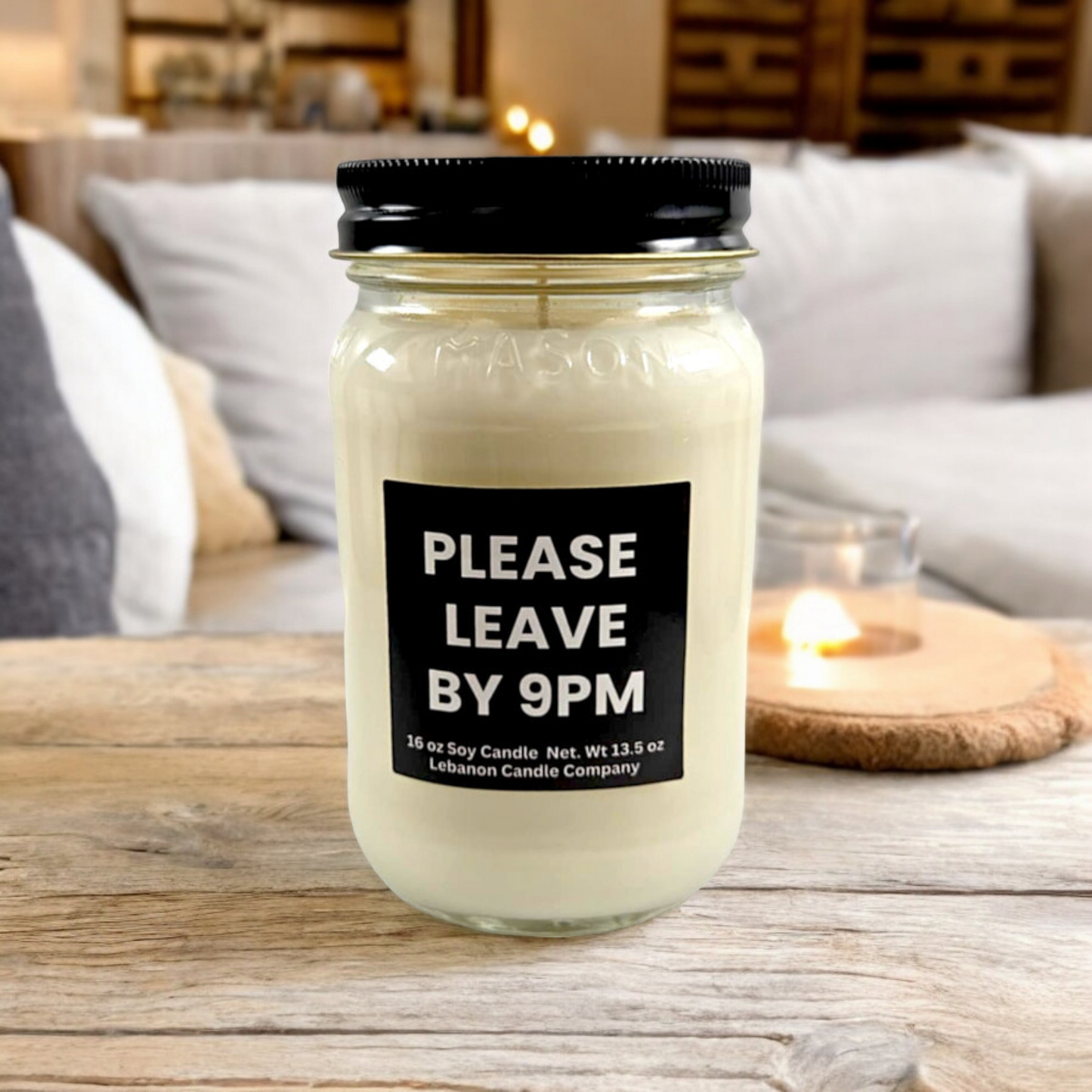 Please Leave By 9pm Funny Candle