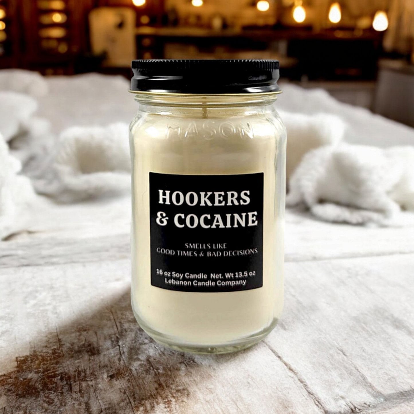 Hookers & Cocaine Funny Candle