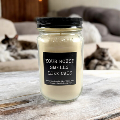 Your House Smells Like Cats Funny Candle
