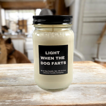 Light When The Dog Farts Funny Candle