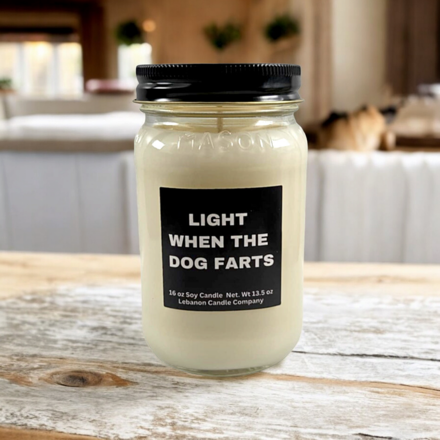Light When The Dog Farts Funny Candle