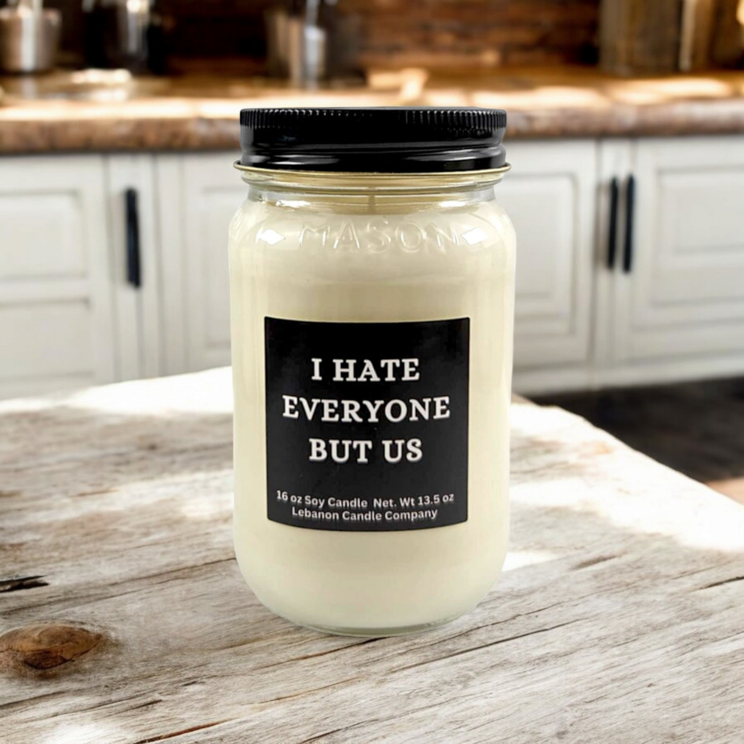 I Hate Everyone But Us Funny Friendship Candle