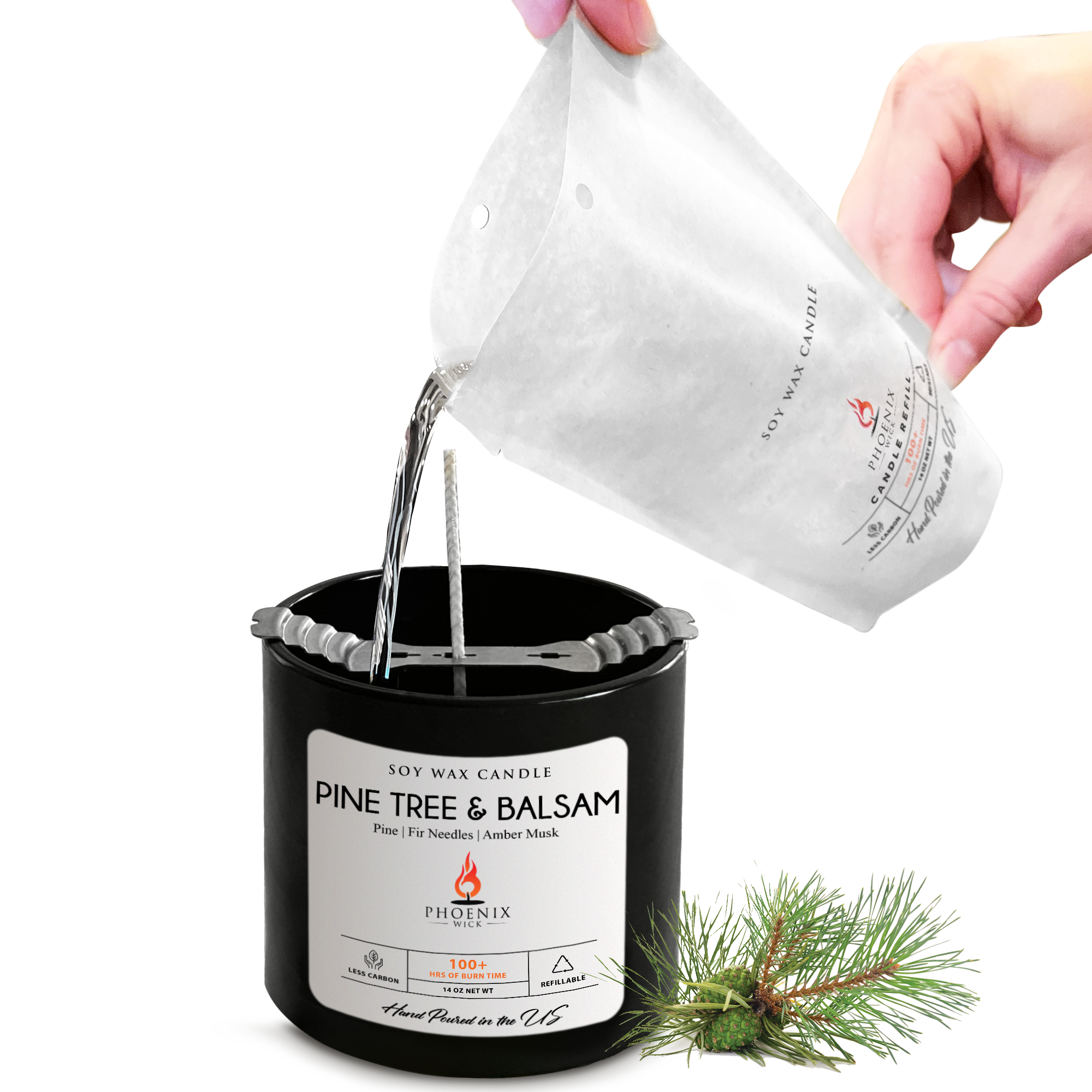 Pine Tree & Balsam - Candle-Making Kit + Jar