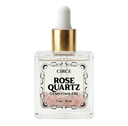 Rose Quartz Gemstone Body Oil — Cherry Blossom Shimmer Oil for Love & Self-Care