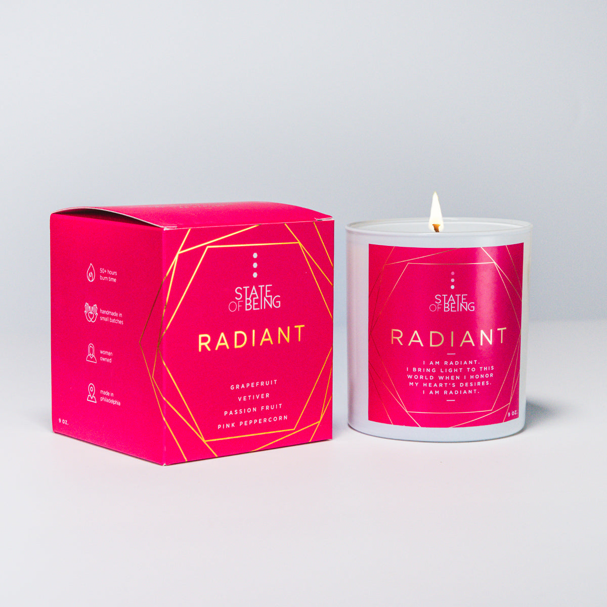Radiant Affirmation Candle | Grapefruit & Vetiver