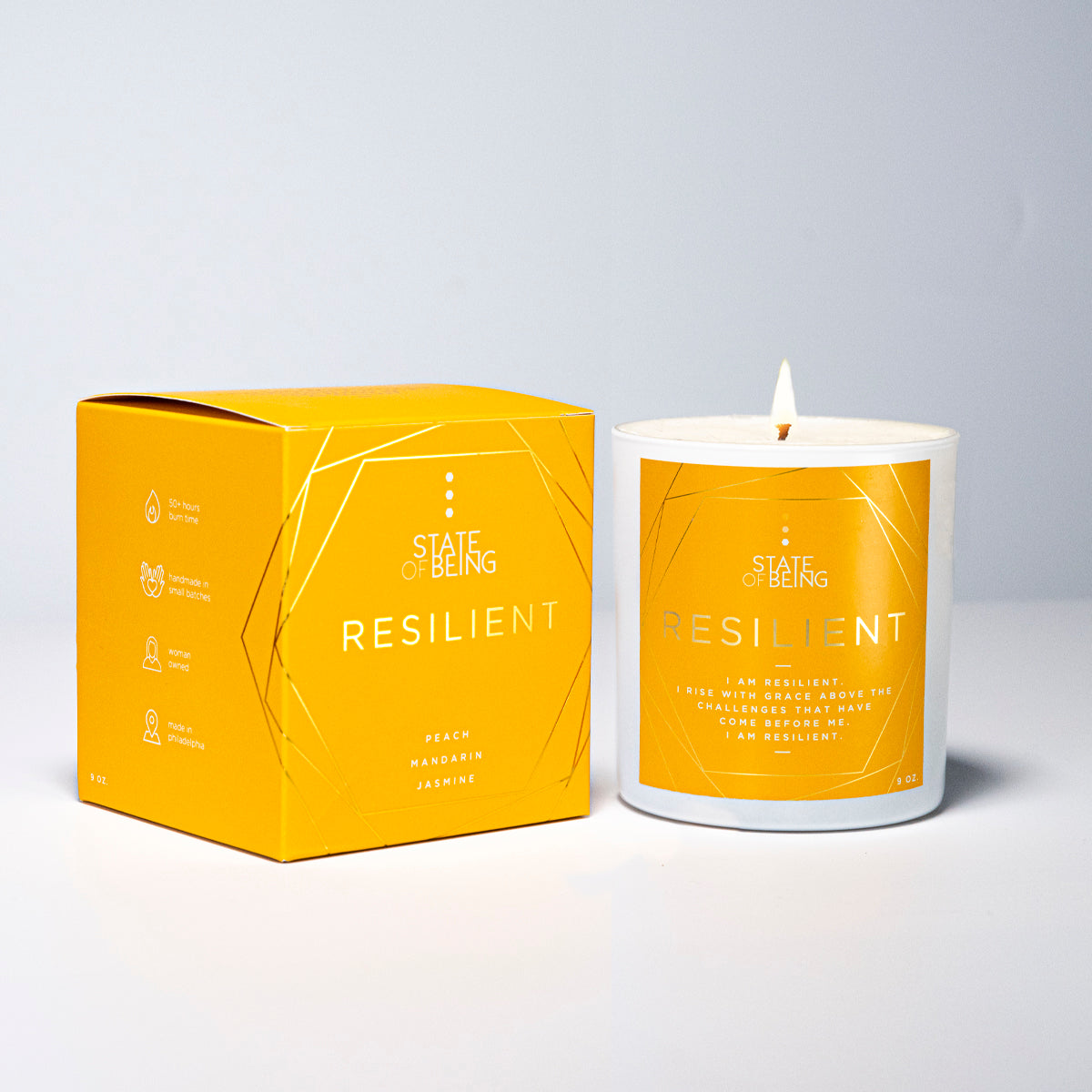 Resilient Affirmation Candle | Peach & Jasmine