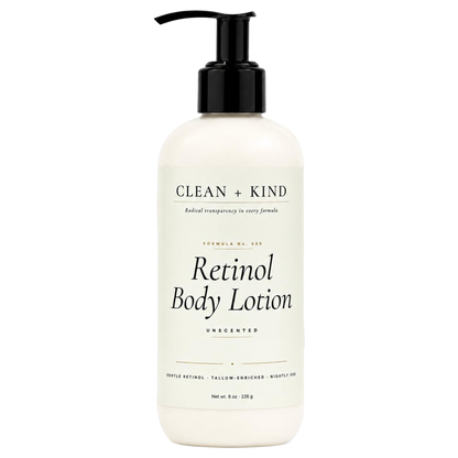 Retinol Body Lotion, 8 oz — Grass-Fed Tallow, Niacinamide, Shea, Jojoba, & Hyaluronic Acid
