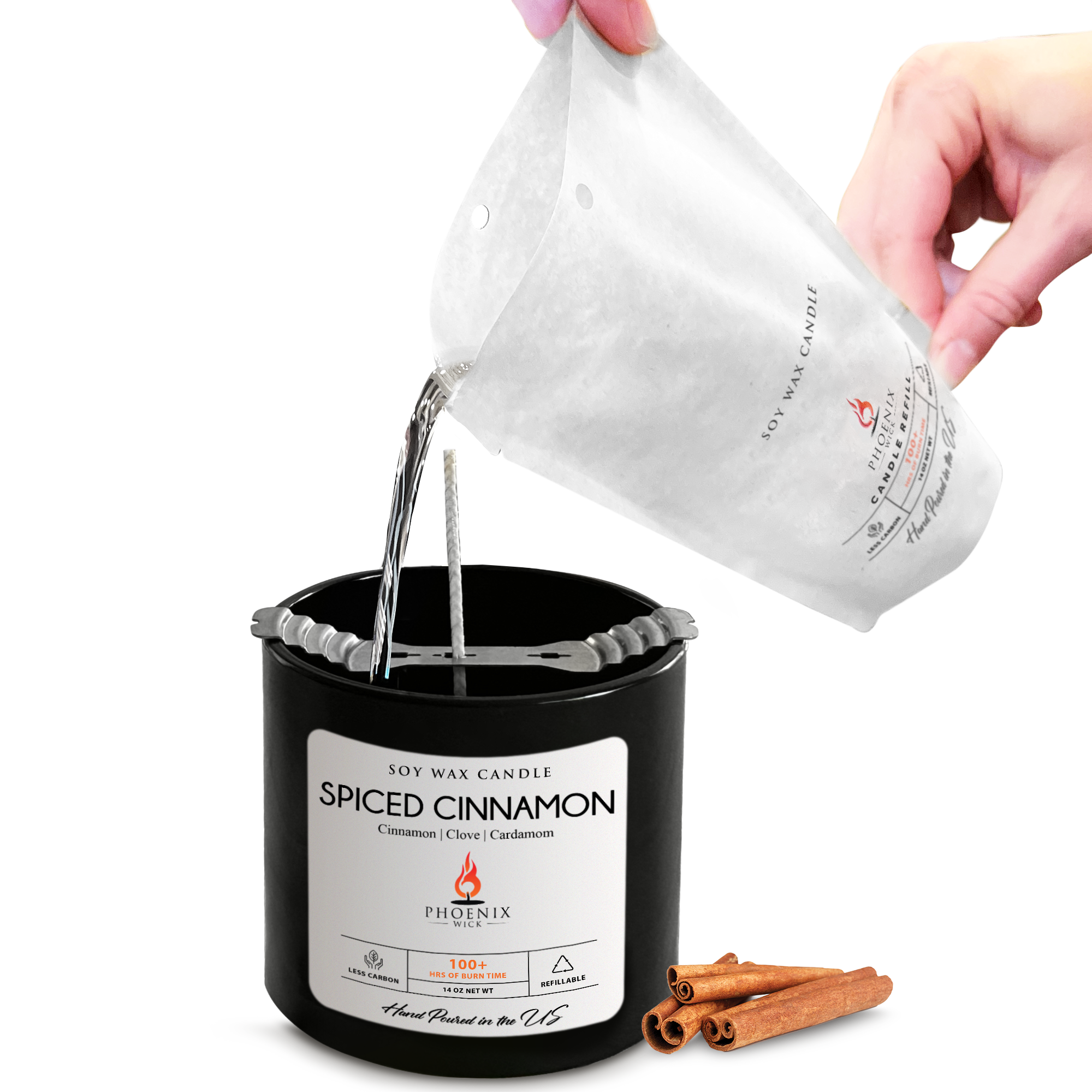 Spiced Cinnamon - Candle-Making Kit + Jar