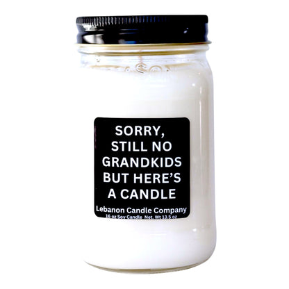 Sorry Still No Grandkids Funny Candle