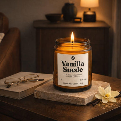 Vanilla Suede - The Luxury Vanilla & Suede Home Fragrance Candle for Relaxing Atmosphere, Spa Vibes & Premium Decor | Cologne Butter