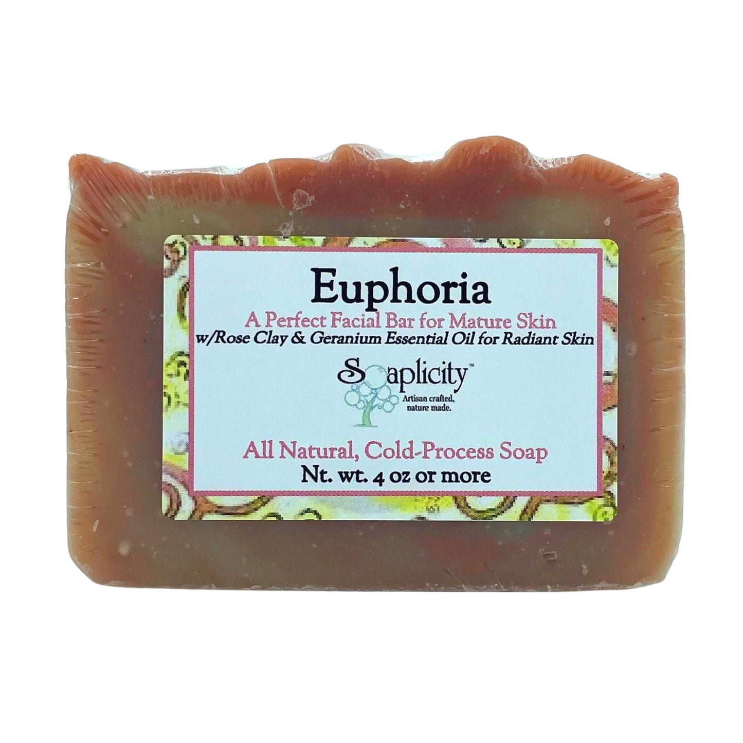 Euphoria Natural Facial Soap Bar for Mature Skin | Handmade Face Cleanser