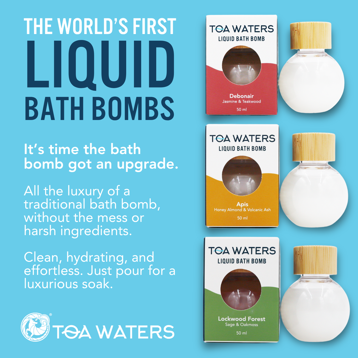 Tuscarora Creek Liquid Bath Bomb - Amber, Cedar, and Lemon