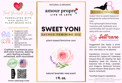 Sweet Yoni Feminine Oil – Organic Intimate Moisturizer for Sensitive Skin