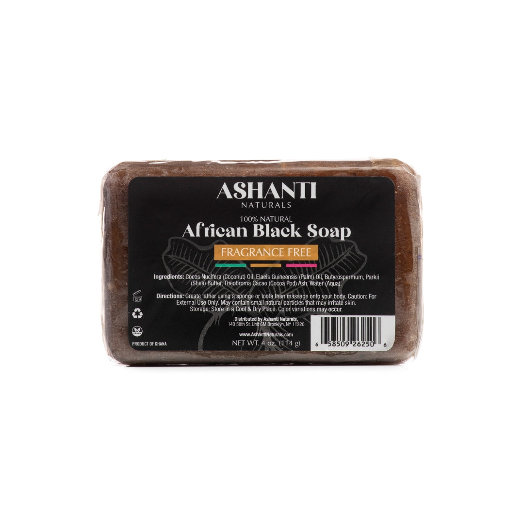 100% African Black Soap - Fragrance Free