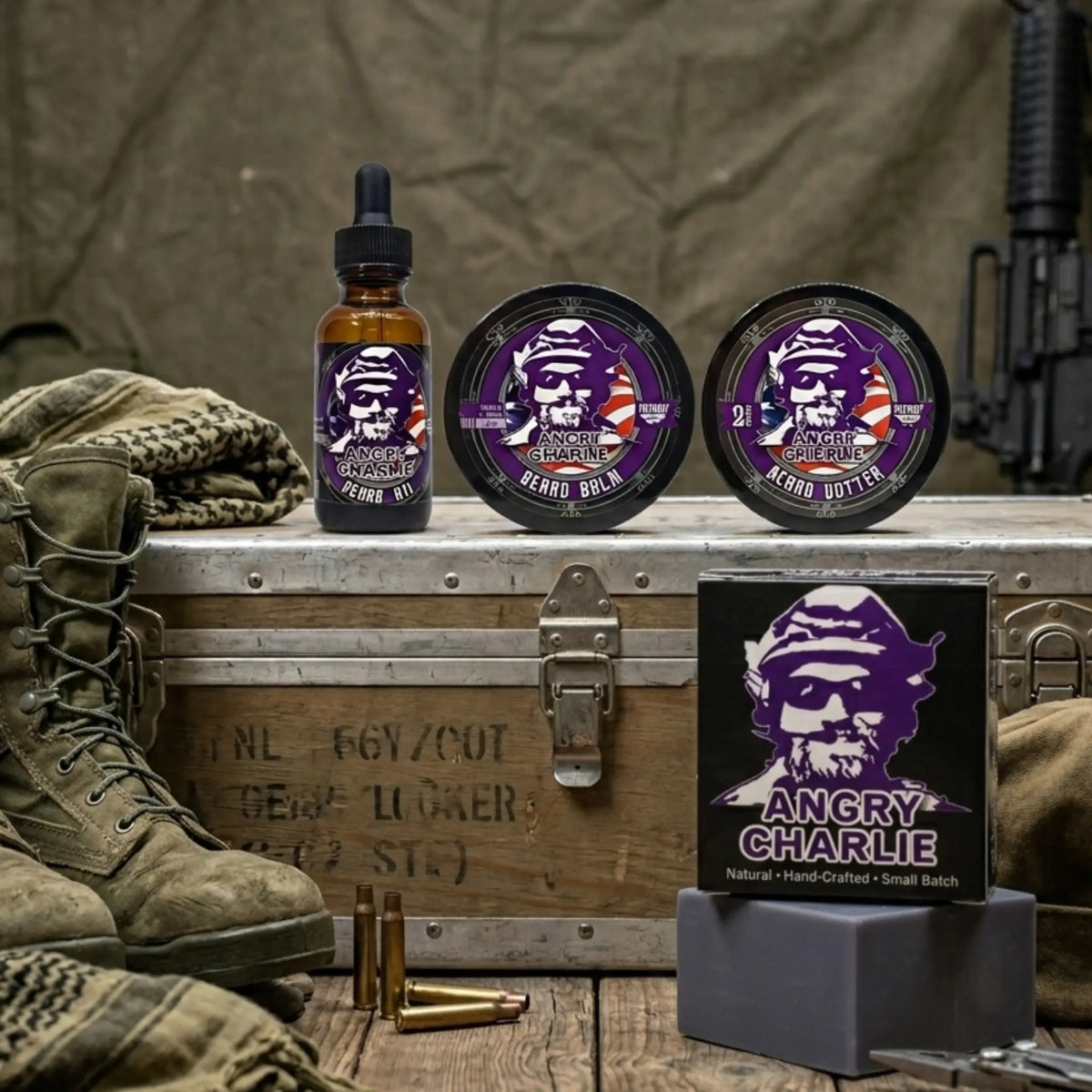 Angry Charlie 2oz Beard Balm Vanilla and Cedarwood Cologne