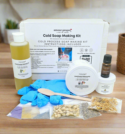 Amour Propre Cold Process Soap Making Kit | Create Your Own Luxurious Botanical Soap Bars!
