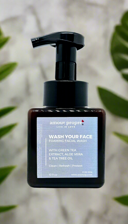 Wash Your Face - Gentle Foaming Facial Wash with Green Tea Extract for Him