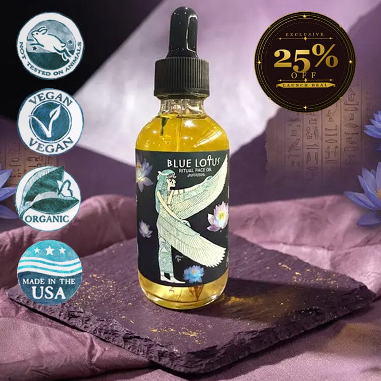 Blue Lotus Ritual Face Oil | Sacred Egyptian Elixir for Glow & Spiritual Awakening 🩵🌿