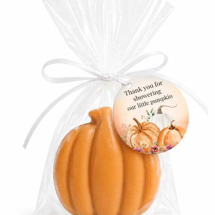 Pumpkin Soap Baby Shower Favors – “Thank you for celebrating our Little Pumpkin” Fall Party Favors | Set of 10